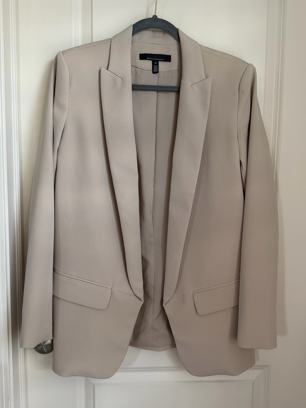 WHBM Open Front Blazer - Light Taupe